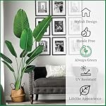 Bagari 5 Feet Artificial Bird of Paradise Palm Tree Potted Plant - Artificial Tree for Home Indoor Outdoor Office Decor (1 Pack) - Image 3