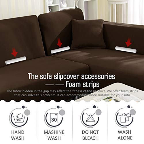 image for TAOCOCO Sectional Couch Covers 2pcs L-Shaped Sofa Covers Softness Furn
