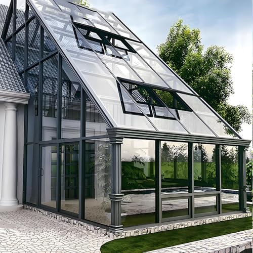 Skylight Window for Attic & Sun Room - Aluminum Frame, Tempered Glass, Ventilated Design for Sloped & Flat Roofs, Enhance Natural Light & Energy Efficiency