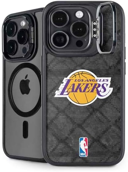 Skinit Kickstand Phone Case Compatible with iPhone 16 Pro Max - Officially Licensed NBA Los Angeles Lakers Dark Rust Design