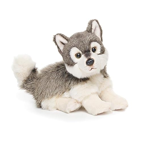 Pequeño Lobo Amigo Wispy Carbón de peluche de peluche para niños