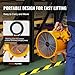 VEVOR Explosion Proof Fan 10 Inch, 350W 1942CFM, Industrial Portable Ventilator Blower/Exhaust with 9.8ft Light Cord -No Plug