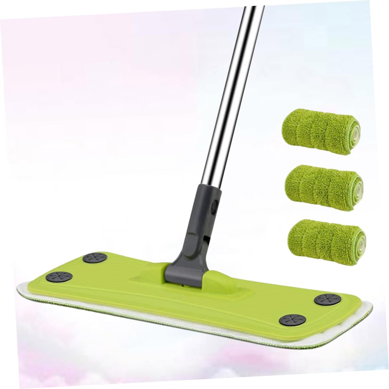 Ipetboom 360 Gradi Mop Rotante in Microfibra per Pulizia di Pavimenti in Legno per Uso Bagnato o Asciutto con Panni Riutilizzabili