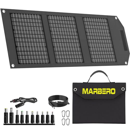 MARBERO Foldable Portable Solar Panel 30W Solar Panel Charger for Power Station 23% High...