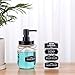 Elwiya Mason Jar Soap Dispenser with Black Plastic Pump and Lid - 16 Ounce Glass Mason Jar - Rust Proof - Rustic Bathroom Accessories &Kitchen Home Decor
