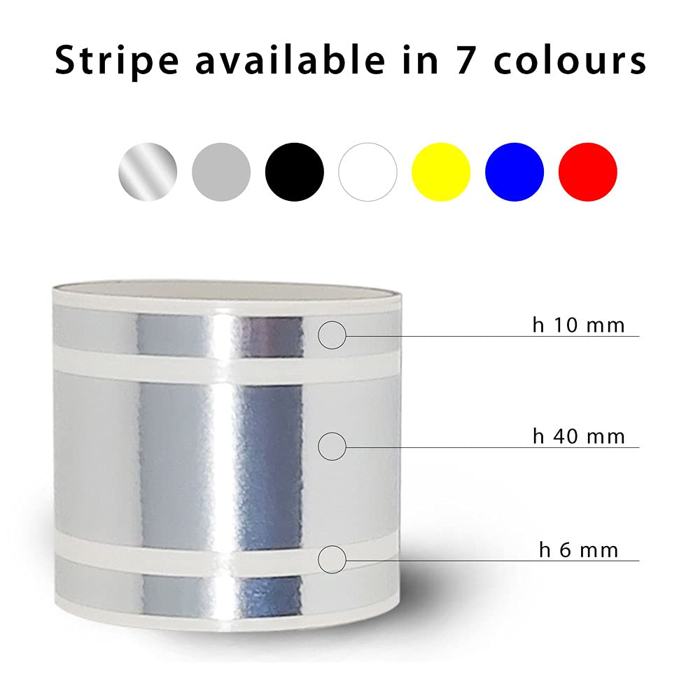 4R Bandes Adhésives Triple Ligne Course Moto - Gris Argenté 80 Mm X 2 M
