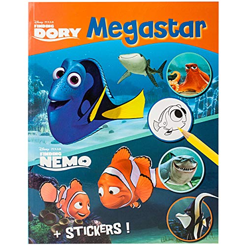 128 Seiten großes XXL Malbuch - A4 - Disney Findet Nemo - Fisch Dory - mit vielen Sticker & Aufkleber - Dickes… – Bild 5