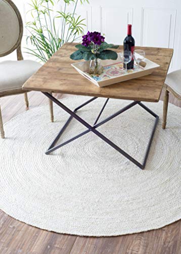 Image of nuLOOM Rigo Handmade, Off-White, 6' x 9', Hand Woven, Farmhouse, Jute, Soft and Textured, High Traffic, Stain Resistant, Easy Clean, Durable Area Rug for Bedroom, Living Room, Dining, Den, Foyer