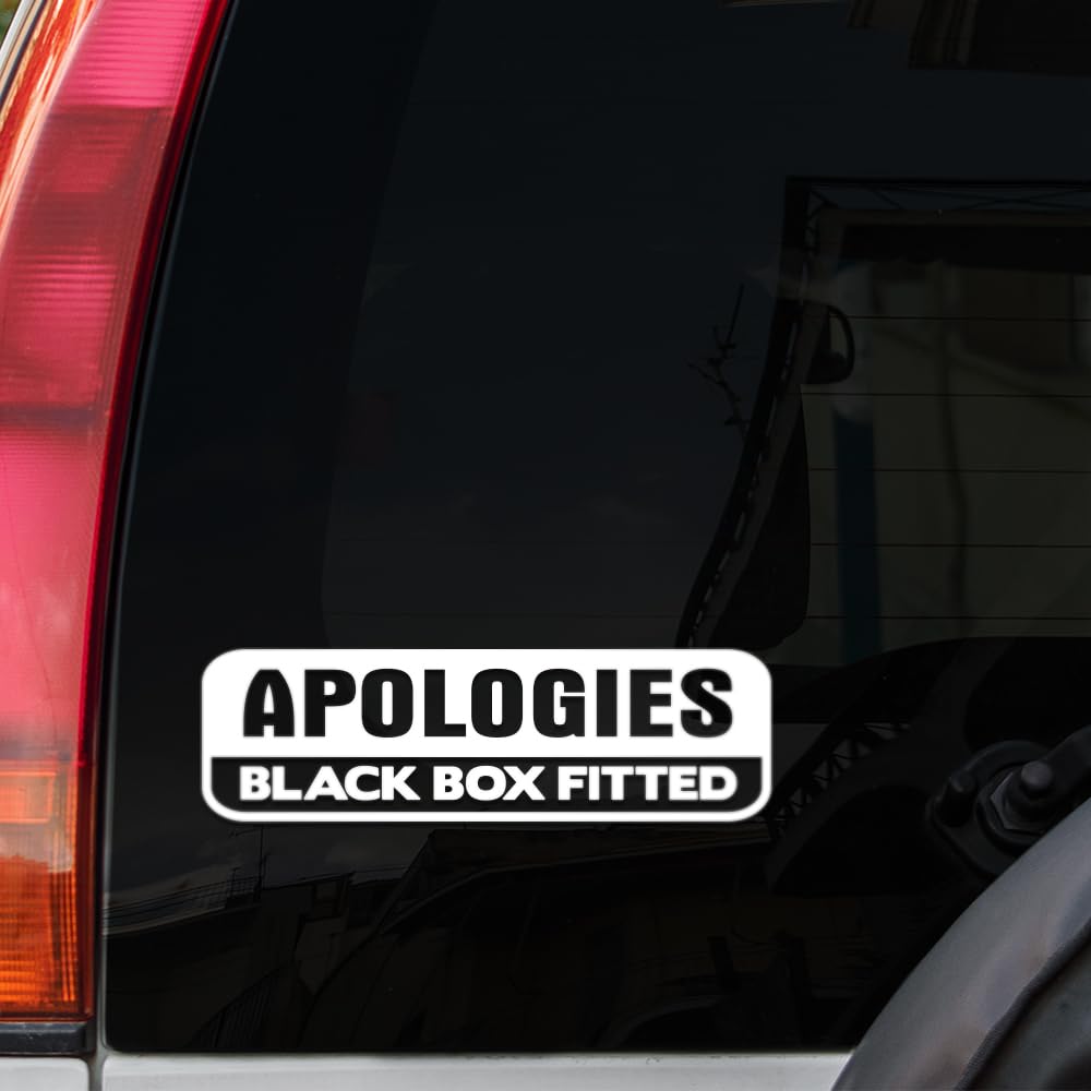 Black Box Fitted Vinyl Decal Sticker, Car Window Bumper Sticker, JDM Sticker, Caravan Sticker, Funny Car Stickers, 200mm