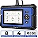 TOPDON ArtiDiag600S OBD2 Diagnosegerät, Diagnosegerät für 4 Systeme Motor/ABS/Airbag/AT, 8 Reset Funktionen auf Öl/Bremse/SAS/BMS/ABS/DPF/TPMS/Drosselklappe, volle OBD2 Funktionen, lebenslanges Update