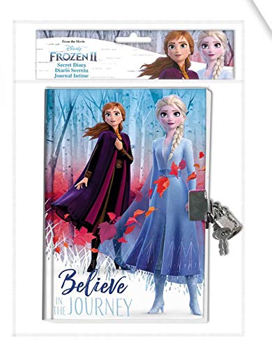 Ensemble Carnet Secret La Reine des Neiges 14x18 cm + Trousse garnie + 1 Stylo à Billes