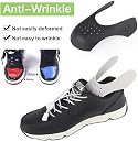 BESTOTTAM 2 Pair -Anti Wrinkle Shoes Crease Indentation Protectors Shoes Flod Guards for Running Casual Shoes For Men's 6-11 / Women's 5-9 Soft Material Black gallery image