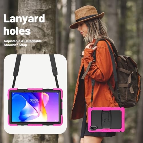 Coque robuste Xiaomi Redmi Pad 2 11" protection intégrale béquille rose rouge
