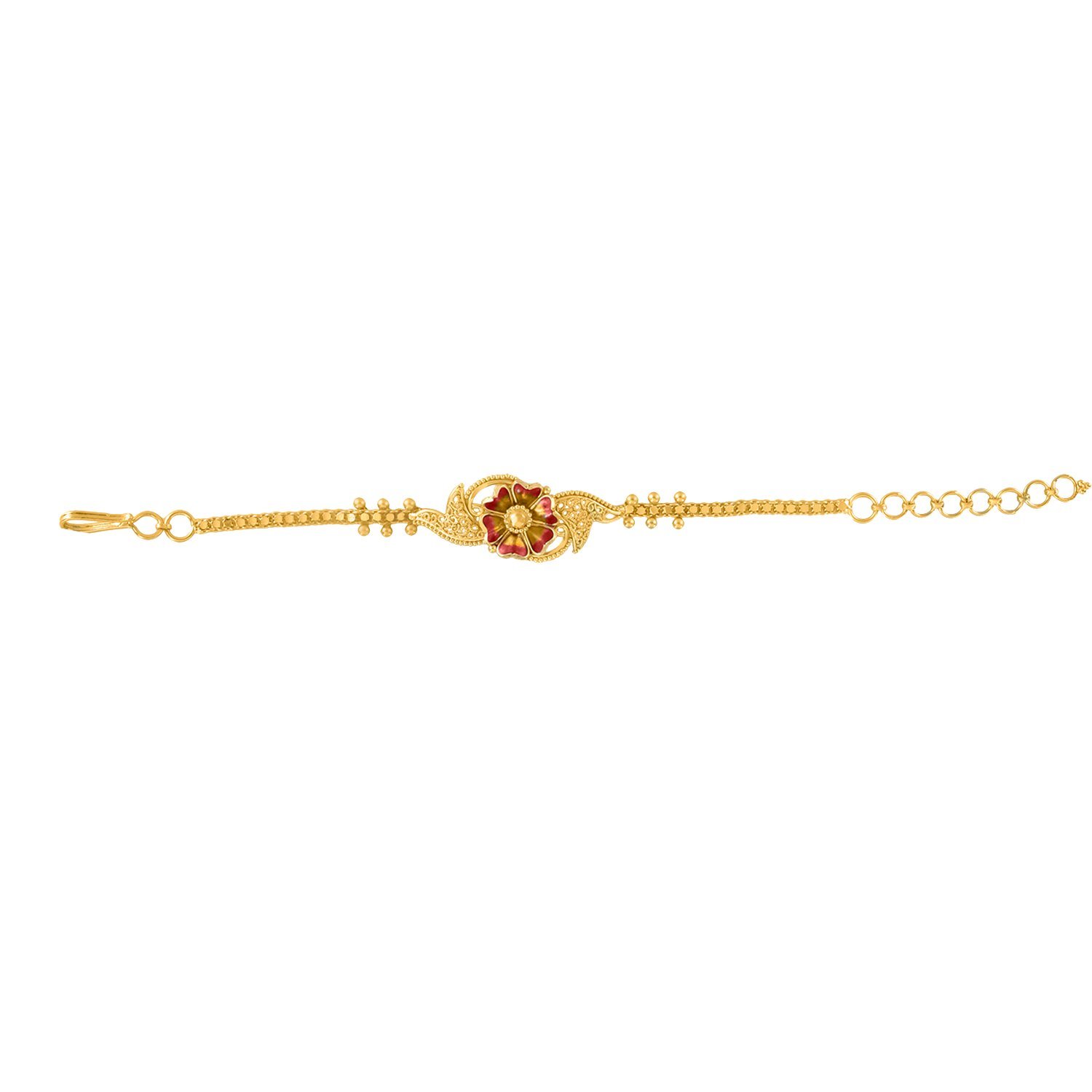 22k (916) Gold Charm Bracelet for Women (Yellow)-image-43