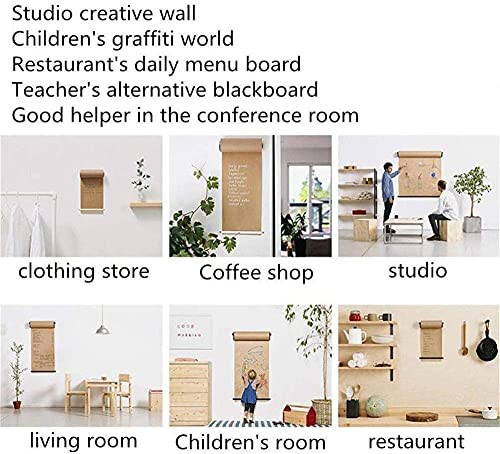 Distributeur de rouleau de papier kraft mural – Idéal pour les fournitures de bureau, la fabrication d'affiches créatives et la décoration de chambre d'enfant