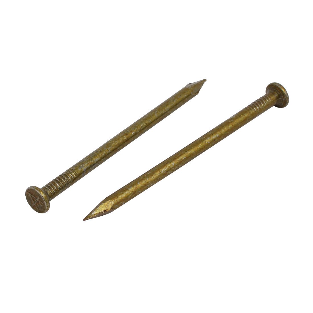 Aexit Fiber Concrete Fastener Cement Wall Carbon Steel Point Tip Wire Nails 4.5mmx80mm 30PCS Model:71as559qo167