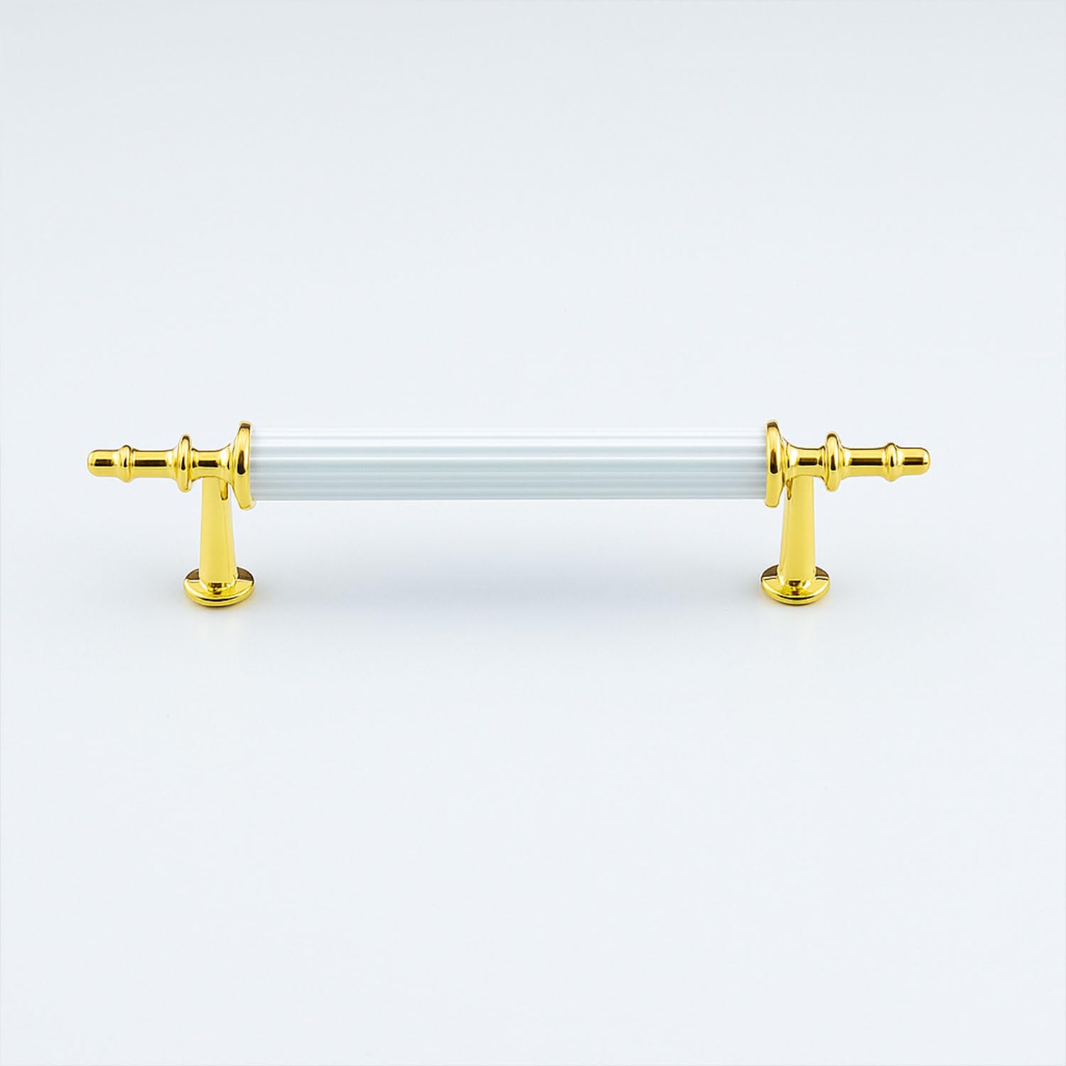 Ovacık 10 ADET Gold Altın Beyaz 96 mm Metal Kulp Mobilya Çekmece Dolap Kapak Kulpu Kulbu Kulpları