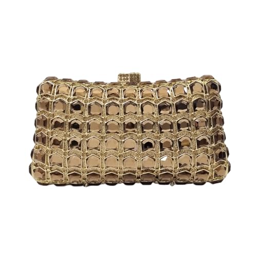 Image of Unique Diamond Evening Bag Dress Up Prom Crystal Clutch Purse Women Bridal Party Wedding
