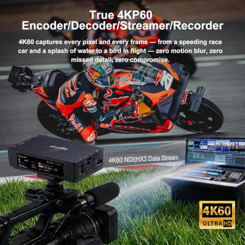 Image of Zowietek 4K60 HDMI NDI Video Encoder Decoder, ZowieBox Pro, Support NDI 6 & NDI|HX3, AI Edge Tracking, Direct Touch Screen, Hardware UVC Converter, HDMI Extender, SRT RTMP RTSP for Live Streaming