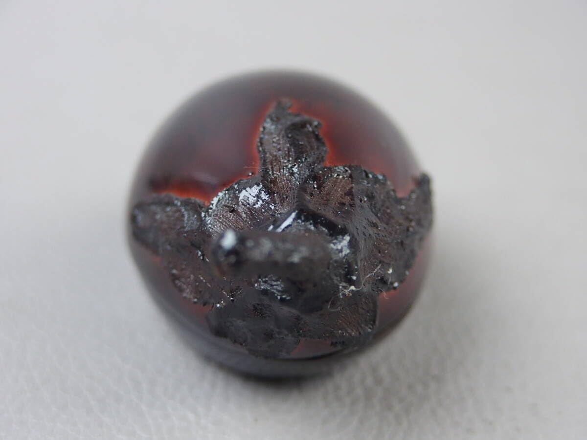 川岸充雅作 乾漆茄子香合 輪島塗 茶道具 V158 1F14