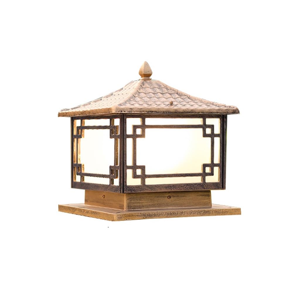 Lampadaire Solaire Européen D'Extérieur avec Télécommande pour Éclairage Public De Jardin.,Bronze(Electricity)-Medium