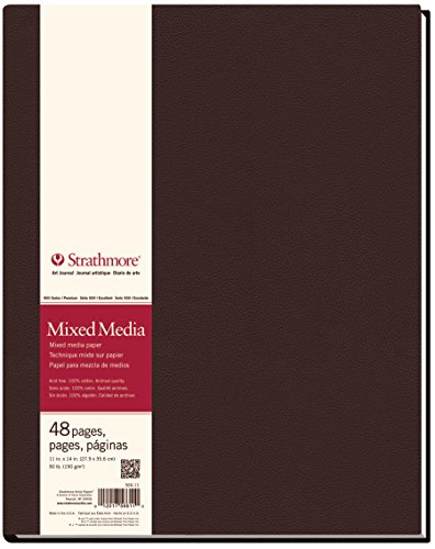 Image of Strathmore (566-11 STR-566-11 48 Sheet No 90 Mixed Media Art Journal, 11 by 14 inch, 11 inch x 14 inch, White, 24 Count