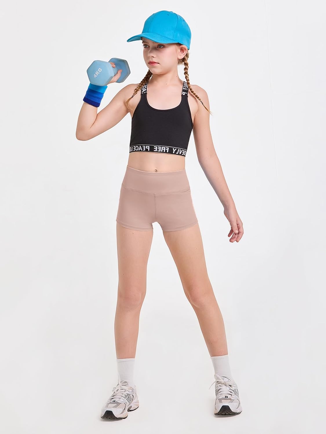 Haloumoning Girls Athletic Shorts Kids High Waist Biker Dance Gymnastics Shorts Comfy Yoga Active Shorts 5-14 Years - Image 4