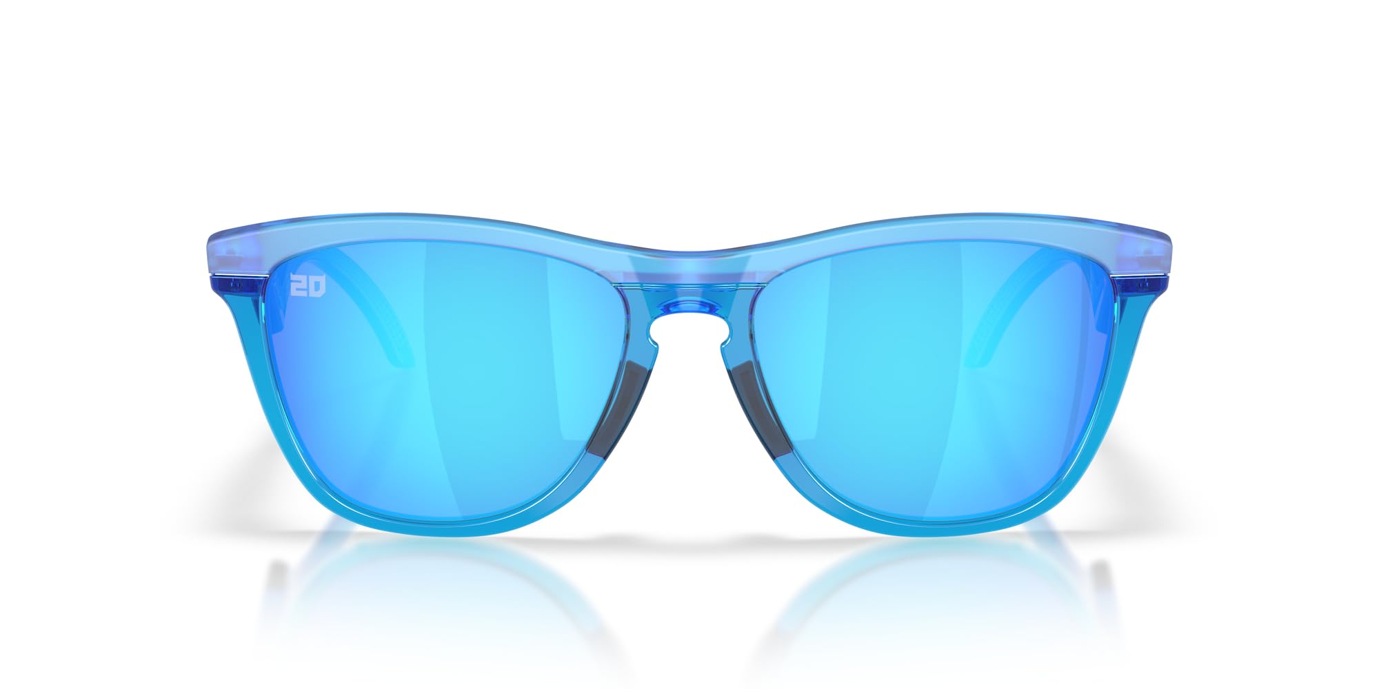 Oakley OO9289 Frogskins okrągłe spolaryzowane hybrydowe okulary przeciwsłoneczne Matte Acid Blue/Sapphire Prizm, 55 mm, Acid Blue Opaque/Sapphire Prizm, 55 mm