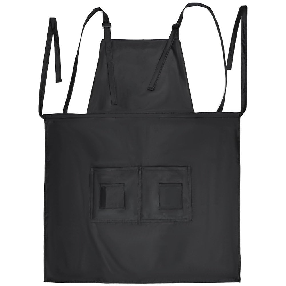 HiyyFloy Delantal De Peluquero con 4 Bolsillos, Largo Y Resistente Cabello con Correa Ajustable para Salón.