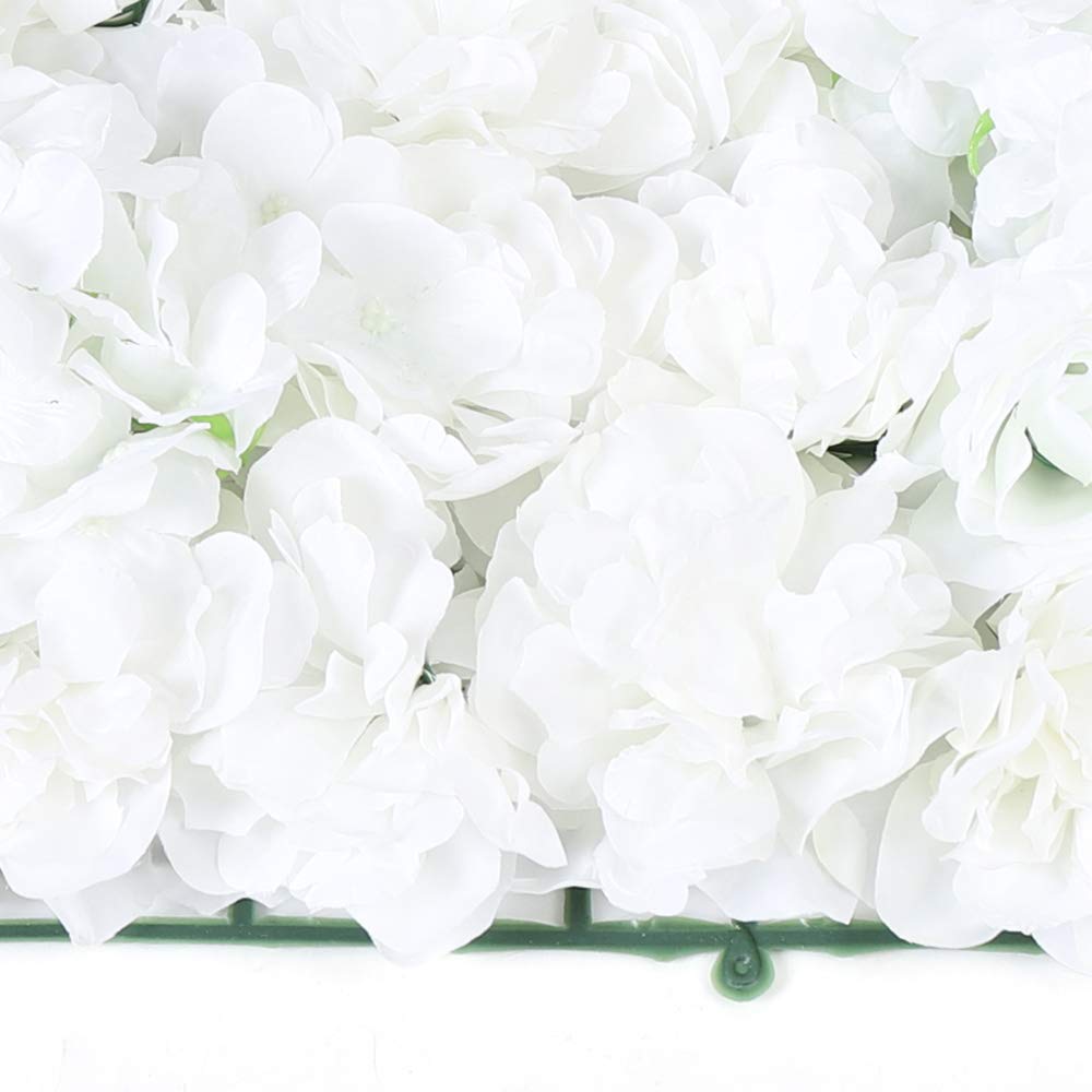 20Pcs KüNstliche Blumen Wand Seidenblume Rosenwand Hintergrund Hochzeit Deco KüNstlich DIY Kunstblumen Fest Geburtstag Hochzeitsfotografie FüR Party Garten Dekor Romantische Paneele Weiß 40*60Cm