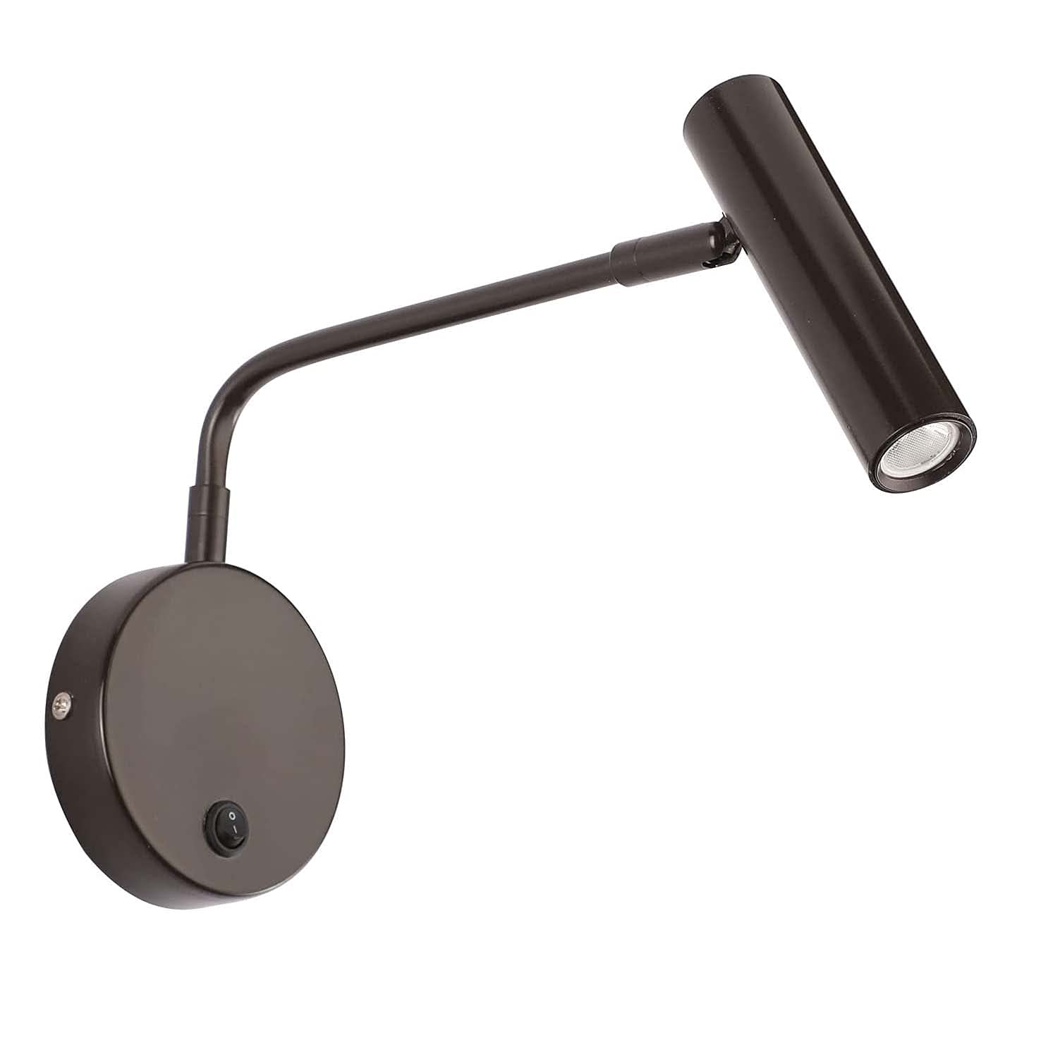 Generic Moderne Wandleuchte Wandleuchte mit Schalter, LED 3W Warmweiß Metall Schlafzimmer Nacht Leselampe, Wohnzimmer Korridor Wandhalterung,Schwarz