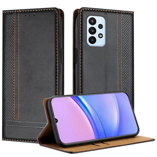 Mo-Beauty Funda para Samsung Galaxy A23 / M13 4G / M23 / F23 5G, Tipo Libro Leather Flip Carcasa Wallet para Samsung M13 4G con [magnético][Soporte][Ranura Tarjeta] (Negro)