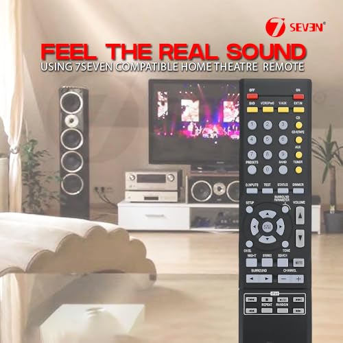 Image of 7SEVEN Compatible Remote Control for Original Denon Home Theatre Music System and Suitable for AVR-3801 AVR-3802 AVR-3803 AVR-3804 AVR-3805 AVR-3806 AVR-3807 Models, Use New AAA Batteries