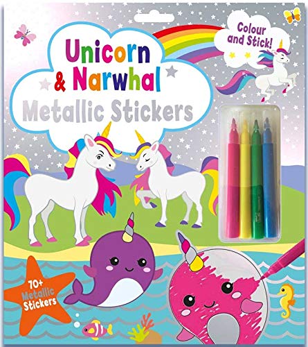 Alligator Books Unicorn and Narwhal Metallic Sticker Set