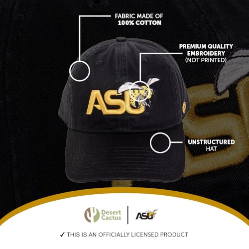 Gorra bordada ajustable Alabama State University miniatura 4
