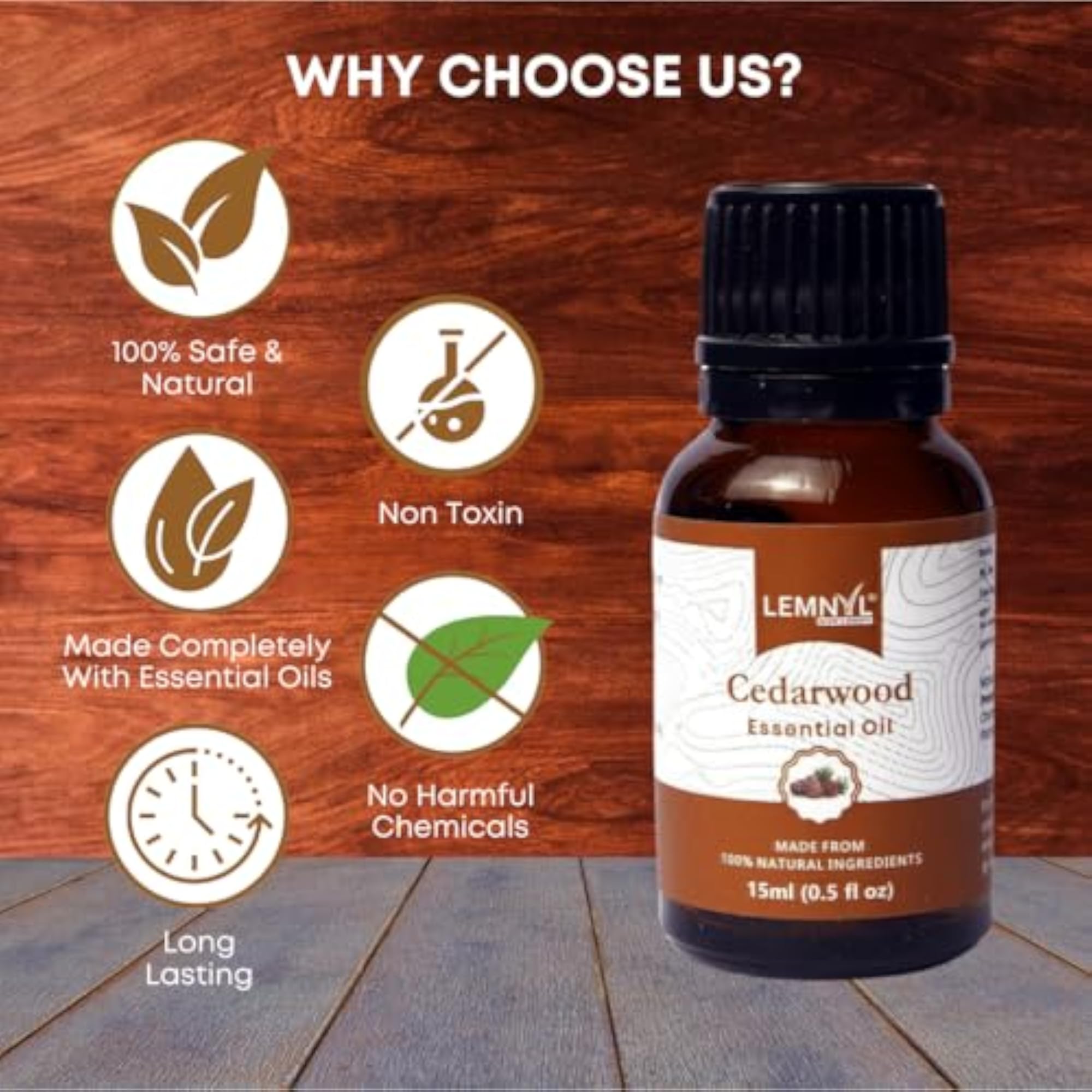 Cedarwood Essential Oil, Pure & Natural