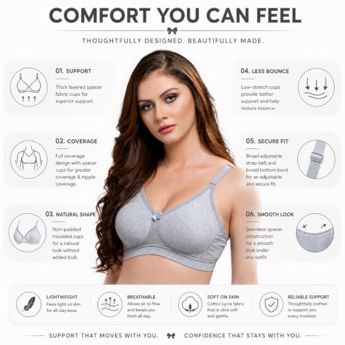 Image of LIBRA Full Coverage Inner Elastic Bra Lib-Bloom