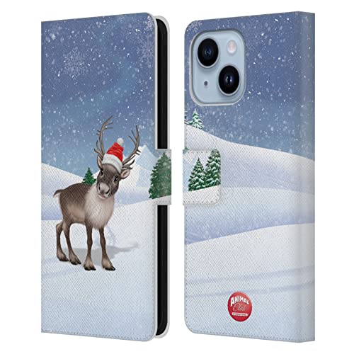 Coque Portefeuille iPhone 14 Plus Animal Club International Motif Renne