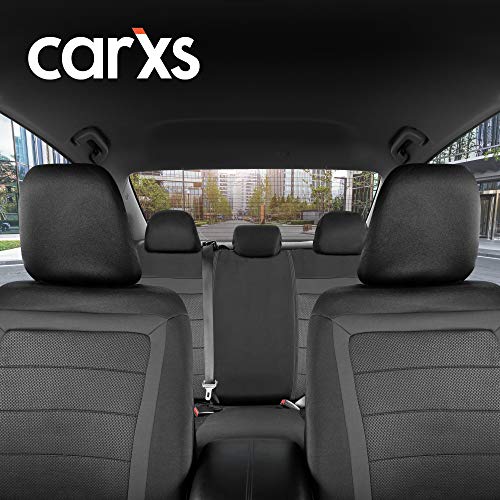 Carxs Freshmesh Car Seat Covers Full Set With Charcoal Accent – Mesh Front Seat Covers With Split Bench Back Seat Protector, Interior Covers For Auto Truck Van Suv #TOP2