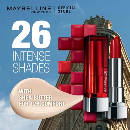 Image of Maybelline New York Matte Lipstick, Intense Colour, Keeps Lips Moisturised,609 Dynamite Red, Color Sensational Creamy Matte Lipstick, 3.9g