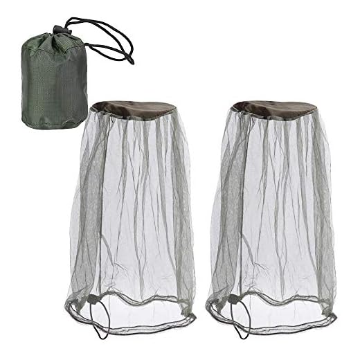 2 Pack Mosquito Head Net Face Mesh Head Cover for Outdoor Lovers Protect from Fly Screen Mosquito Gnat and Other Flies Bug Net