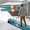 Akku Schneefräse für Makita Akku 18V,1000W Elektrische Schneefräse mit Rollen, Arbeitsbreite 32 cm, max.Schneehöhe 18 cm,Wurfweite 6m,30° Einstellbar (Blau 2 Batterie)