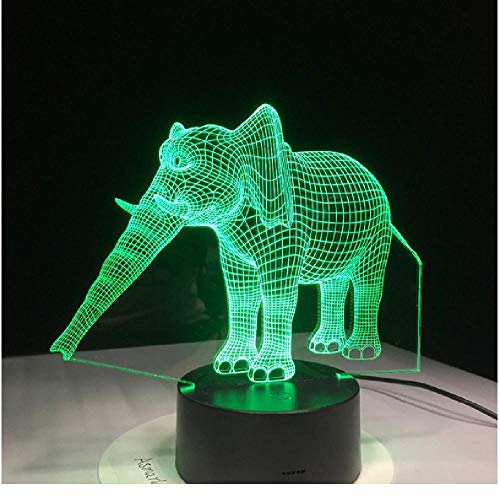 7 Colores Que Cambian La Lámpara De Luz Nocturna Led Elefante Para Niños Amigo Regalo Elegante Lámpara De Mesa Como Decoración De La Barra De La Oficina Del Dormitorio En Casa