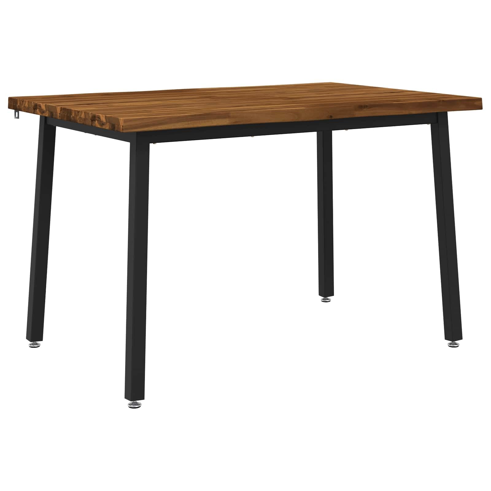 vidaXL 140 x 70 x 75 cm Lite Drewno Akacji Naturalny i czarny