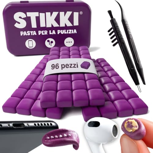 STIKKI Kit Pulizia Telefono e Cuffie - Pasta per la Pulizia con 2 Strumenti