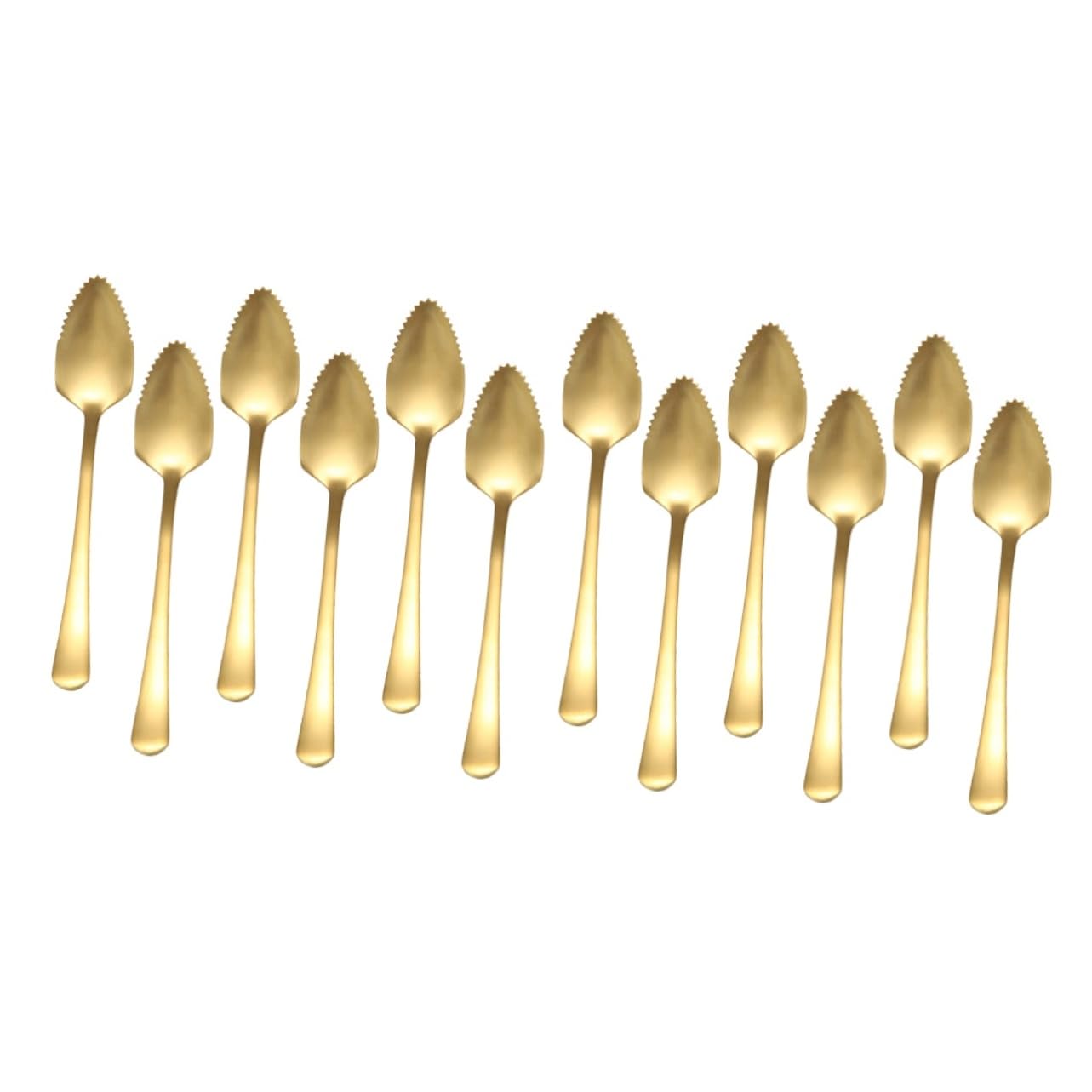TOPBATHY 12 Pezzi 304 cucchiai in acciaio inossidabile abito cucchiai di frutta palline da dessert gusto cucchiaio da dessert coltello da burro Uva