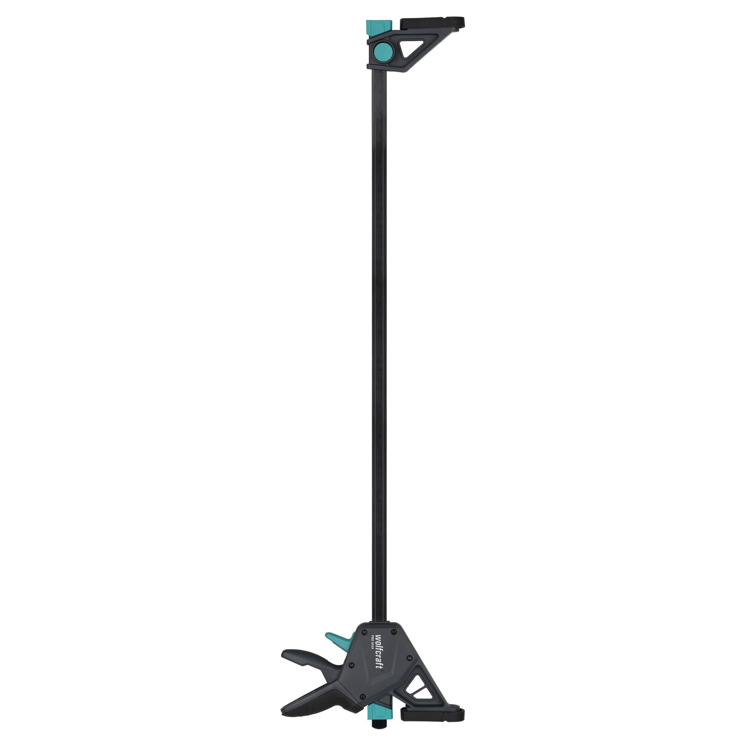 wolfcraft Einhandzwinge PRO MAX - 700 mm Spannweite - kontrolliertes Spannen und Öffnen mit einer Hand - 3073000
