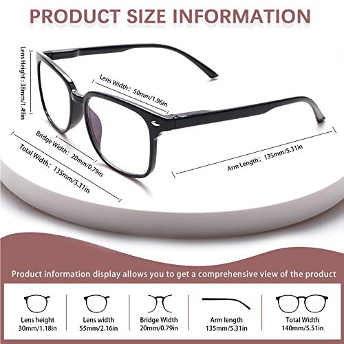 Stastend Progressive Multifocal Anti Blue Light Reading Glasses For Women And Men Fashion Eyeglasses Frame (3 Mix C1, 2.75, Multiplier_X) #TOP1