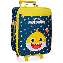 Amazon Maletas Para Niños BABY SHARK My Good Friend, Maleta De Cabina 50cm Niños Unisex, Azul (Blue), 35x50x16 Cms