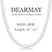 DEARMAY Silver Herringbone Necklace for Women, Dainty Sterling Silver Necklace Sterling Silver Chain Choker Necklace Thin Snake Chain Necklaces for Teen Gifts